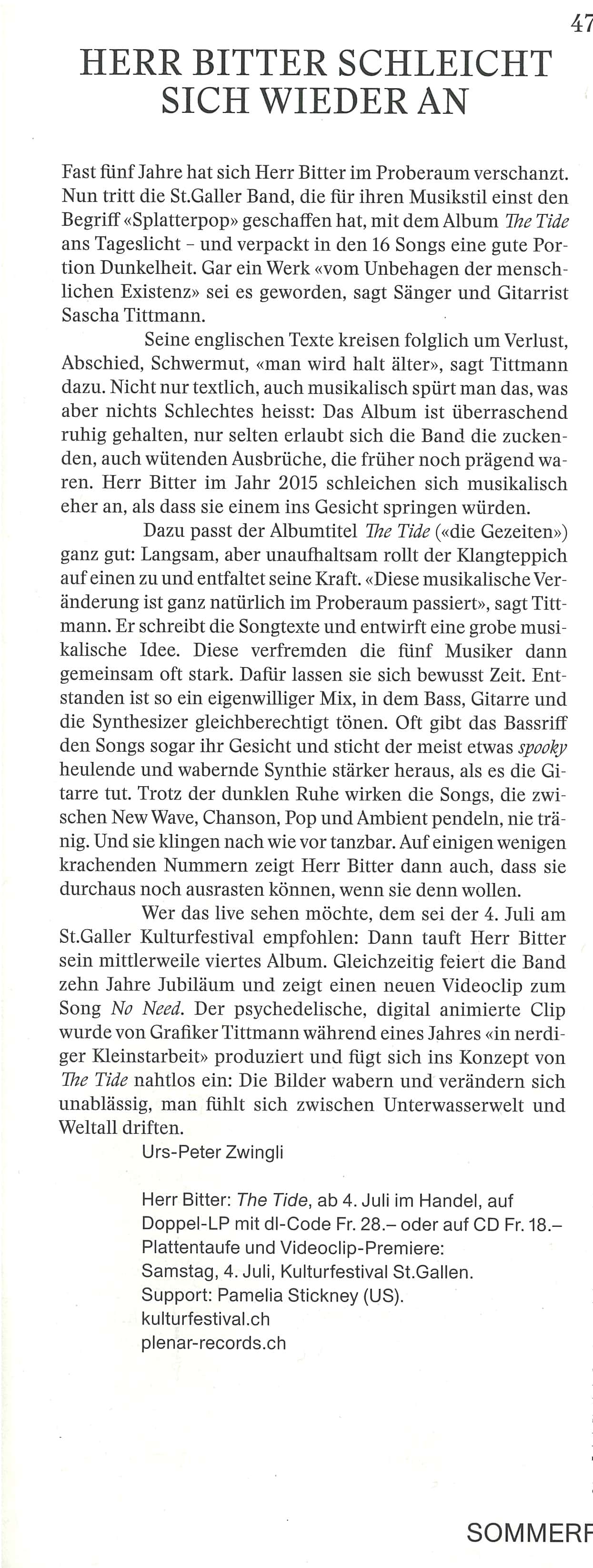 Seiten Zeitungsartikel